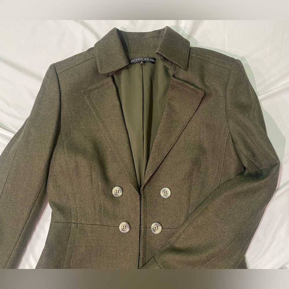 Antonio Melani Olive Green Suit